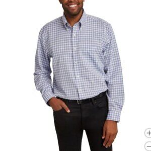 NEW Kirkland Signature Mens 16.5 Button-Down Shirt 34/35 Plaid